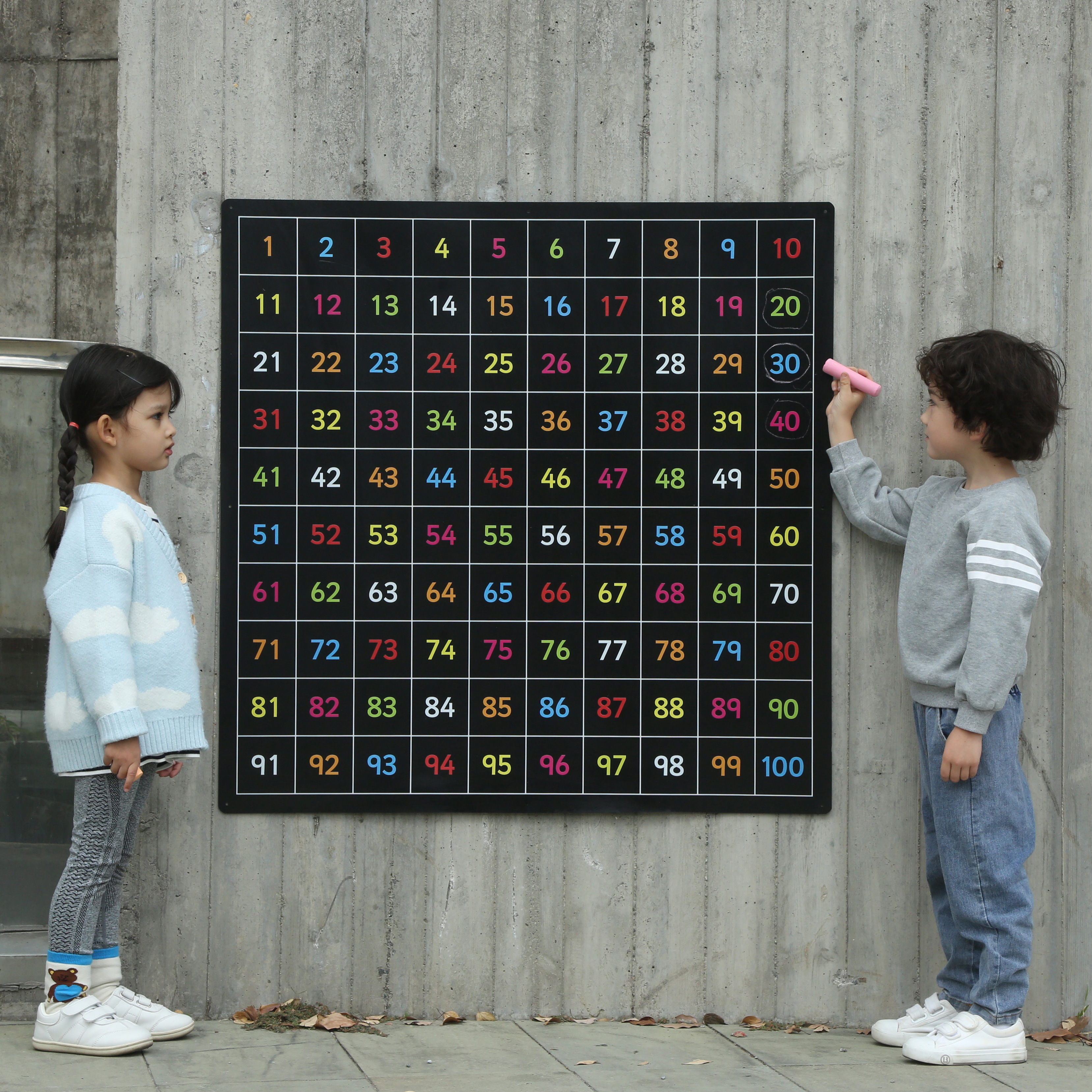 Udendørs Taltavle 1-100