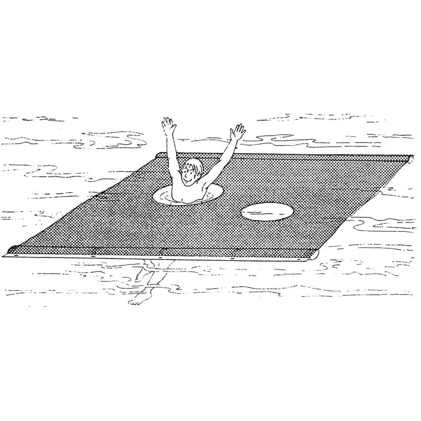 Horisontal sim igenom matta