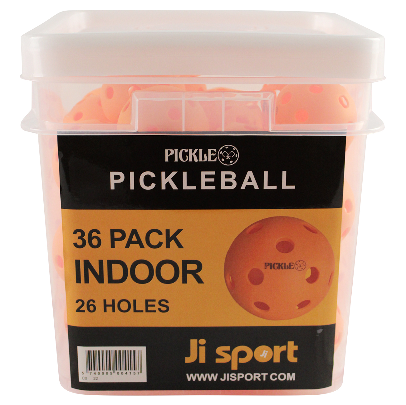Pickleballbolde i spand med 36 stk. 