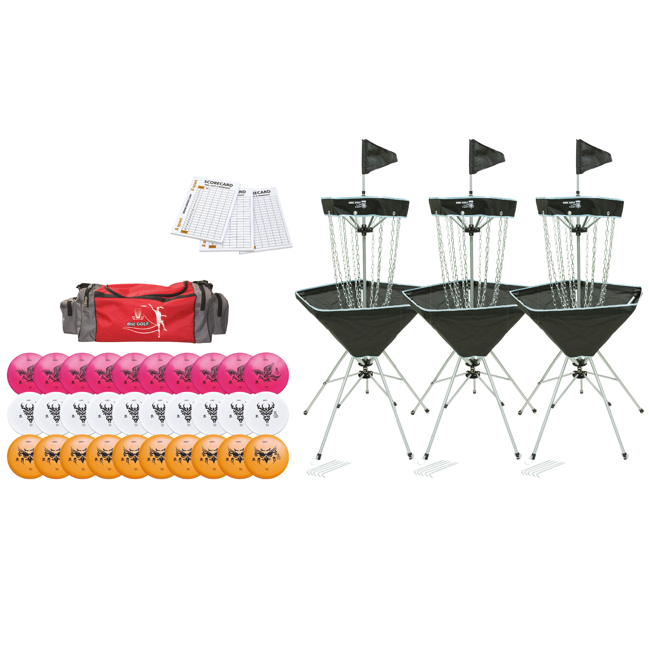 Foldbar frisbee golf pakke