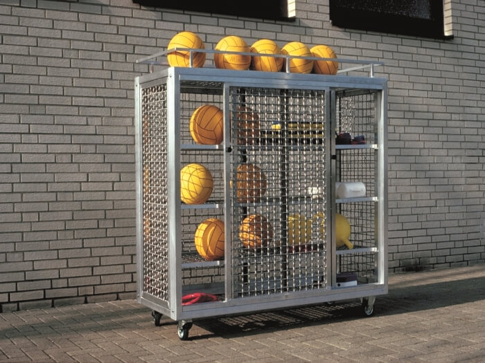 Aluminium vagn för simutrustning