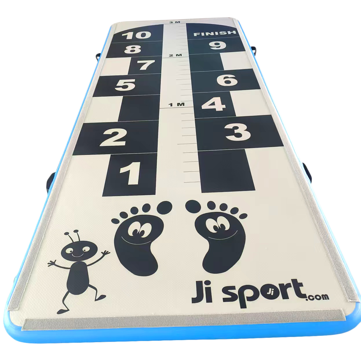 Airtrack med hinkerude og længdespring