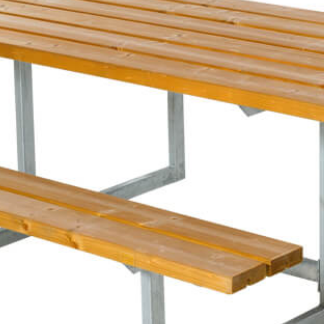 Bord/bænkesæt med metalstel – 5 stk