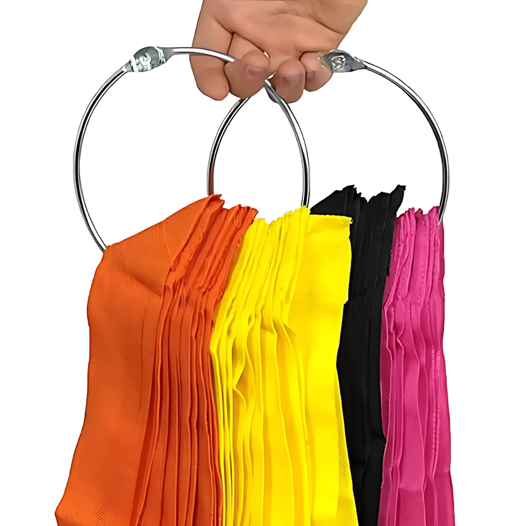 Förvaringsring för västar och band