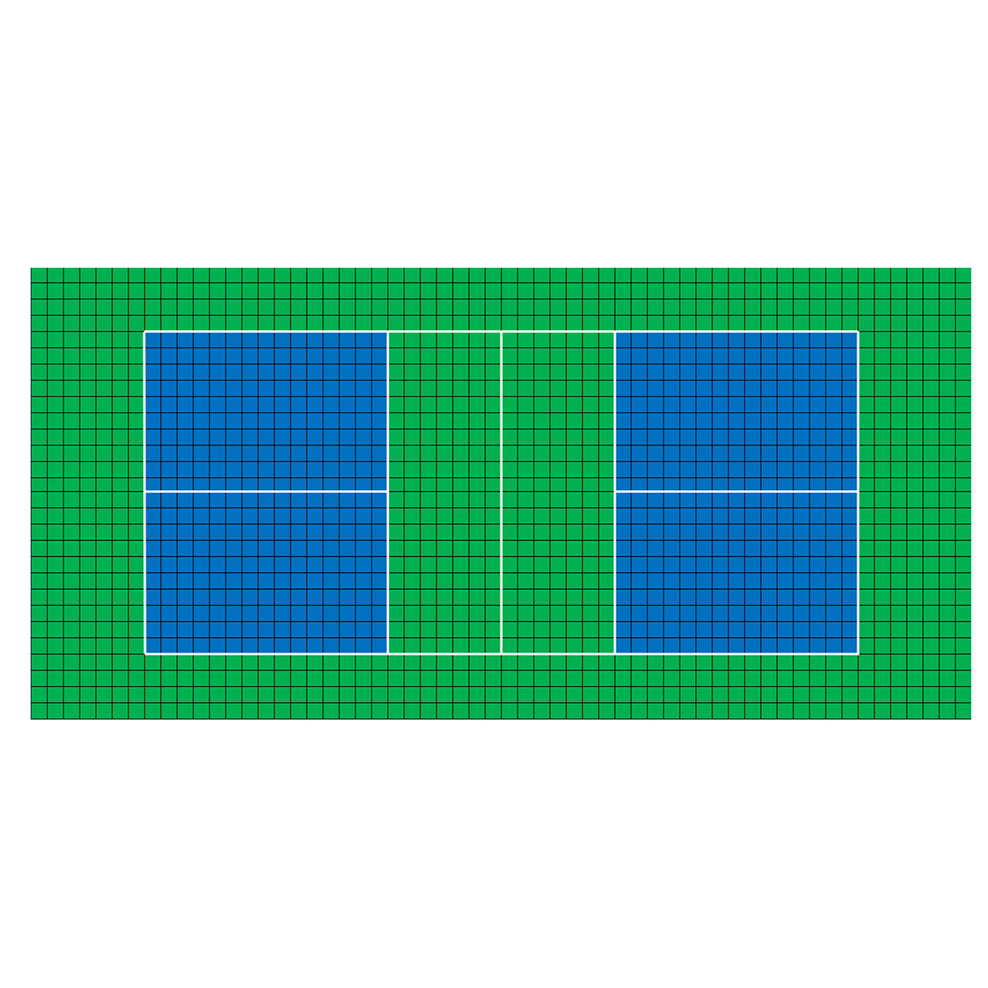 Pickleballbana inkl. linjer