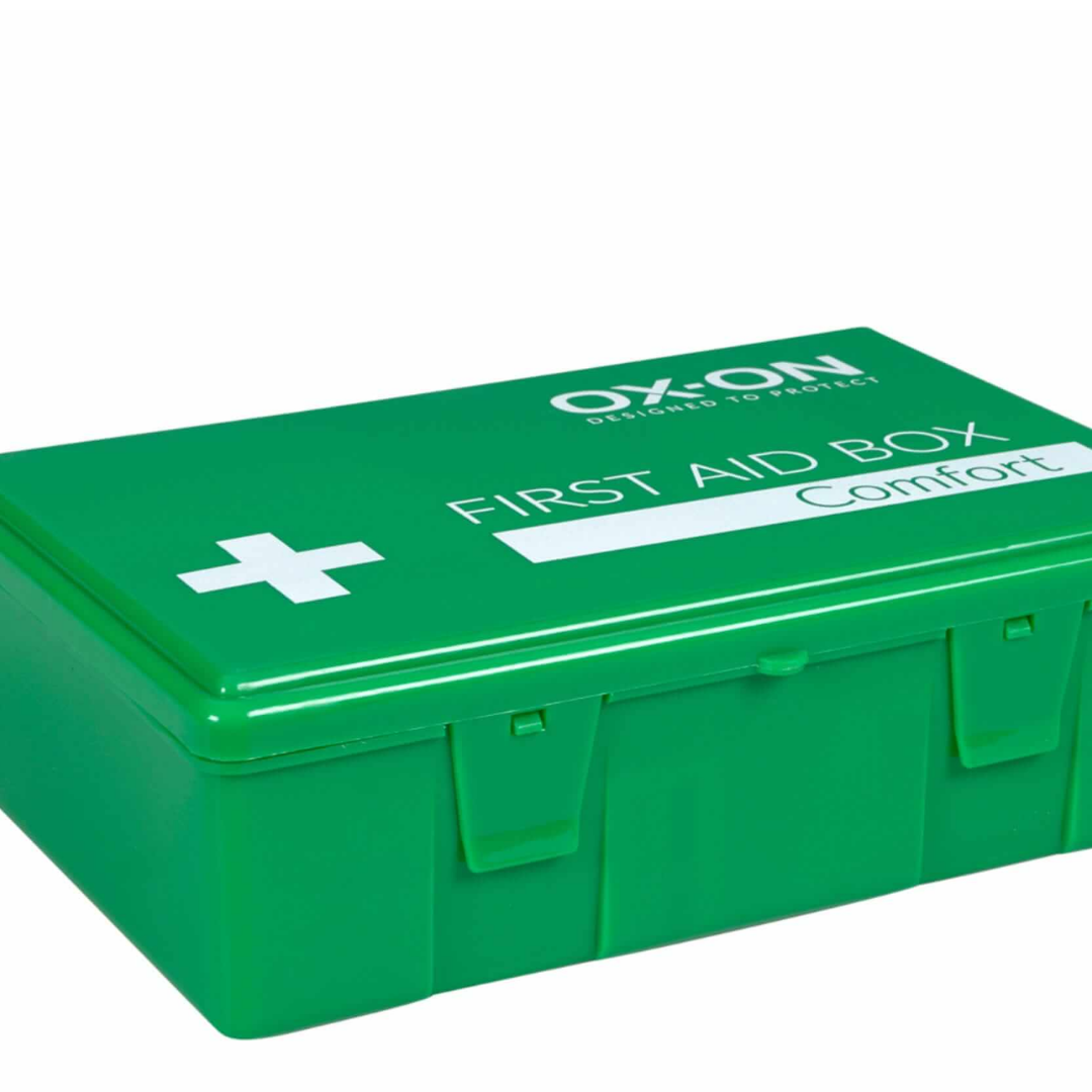 Førstehjælpskasse med indhold