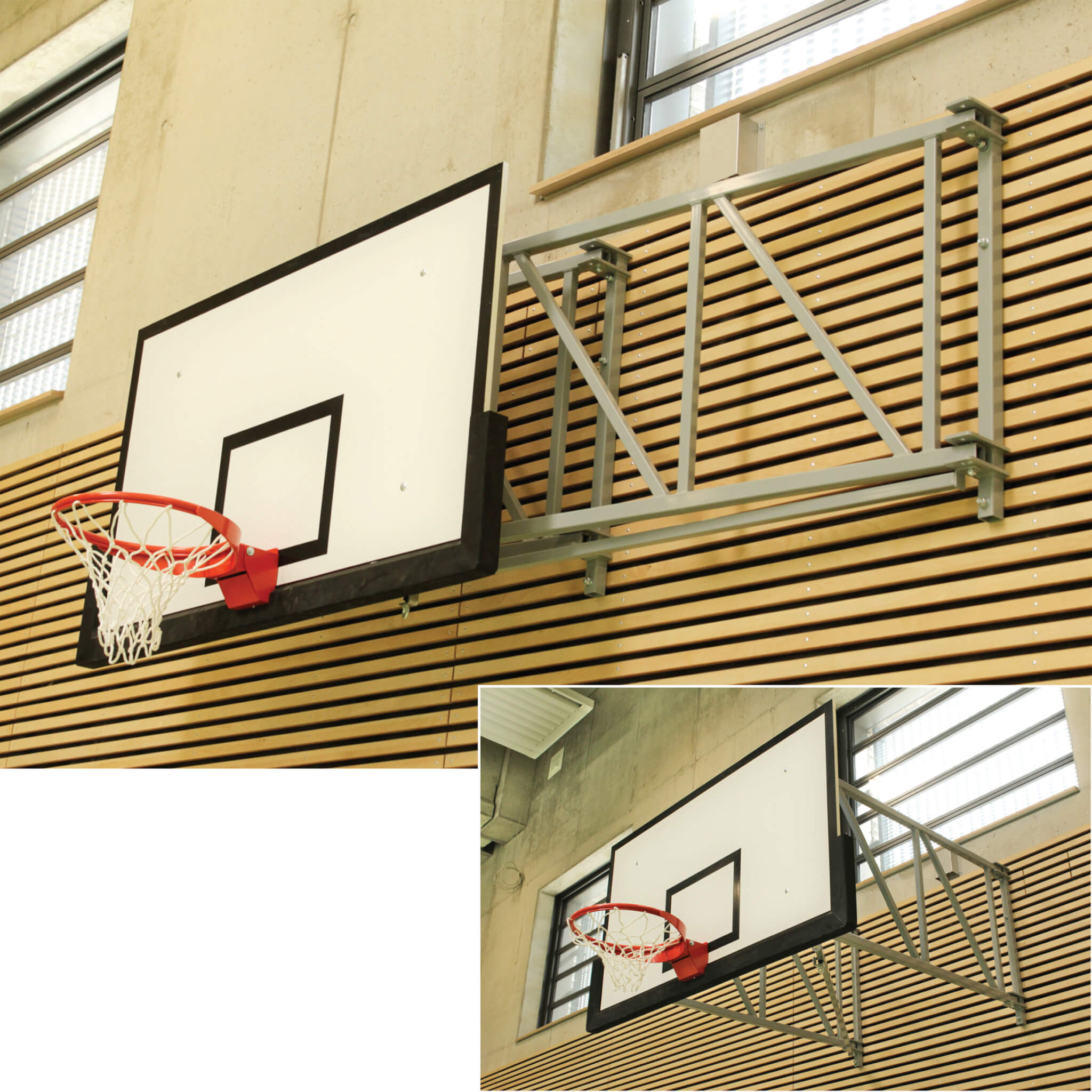 Basketuthäng med sidleds insving