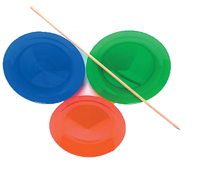 Jonglørtallerkener. 3 stk.