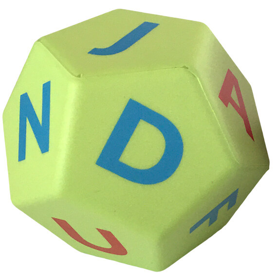 12-sidet bogstavterning - Grøn