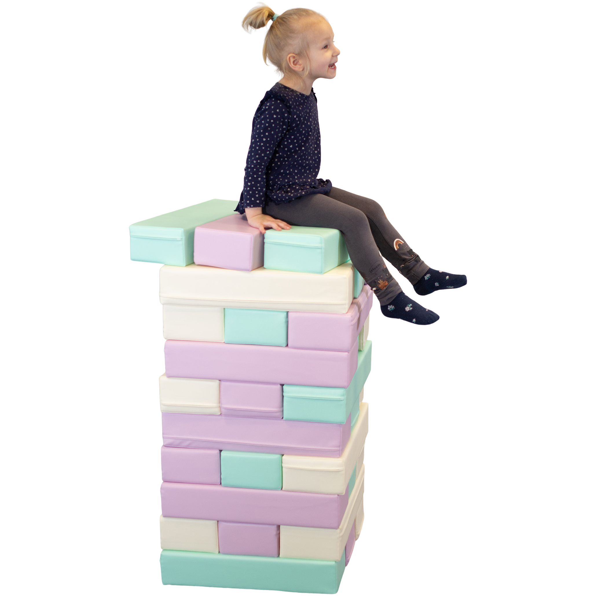 Skumlekborg med 30 klossar