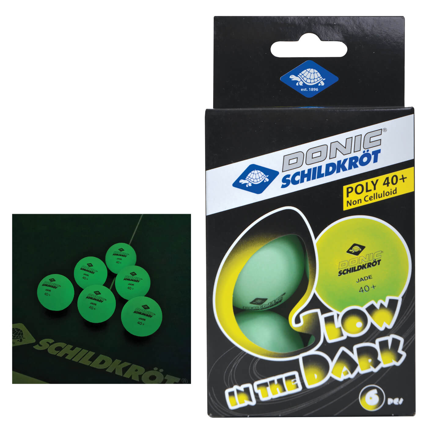 Glow in the dark bordtennisbollar