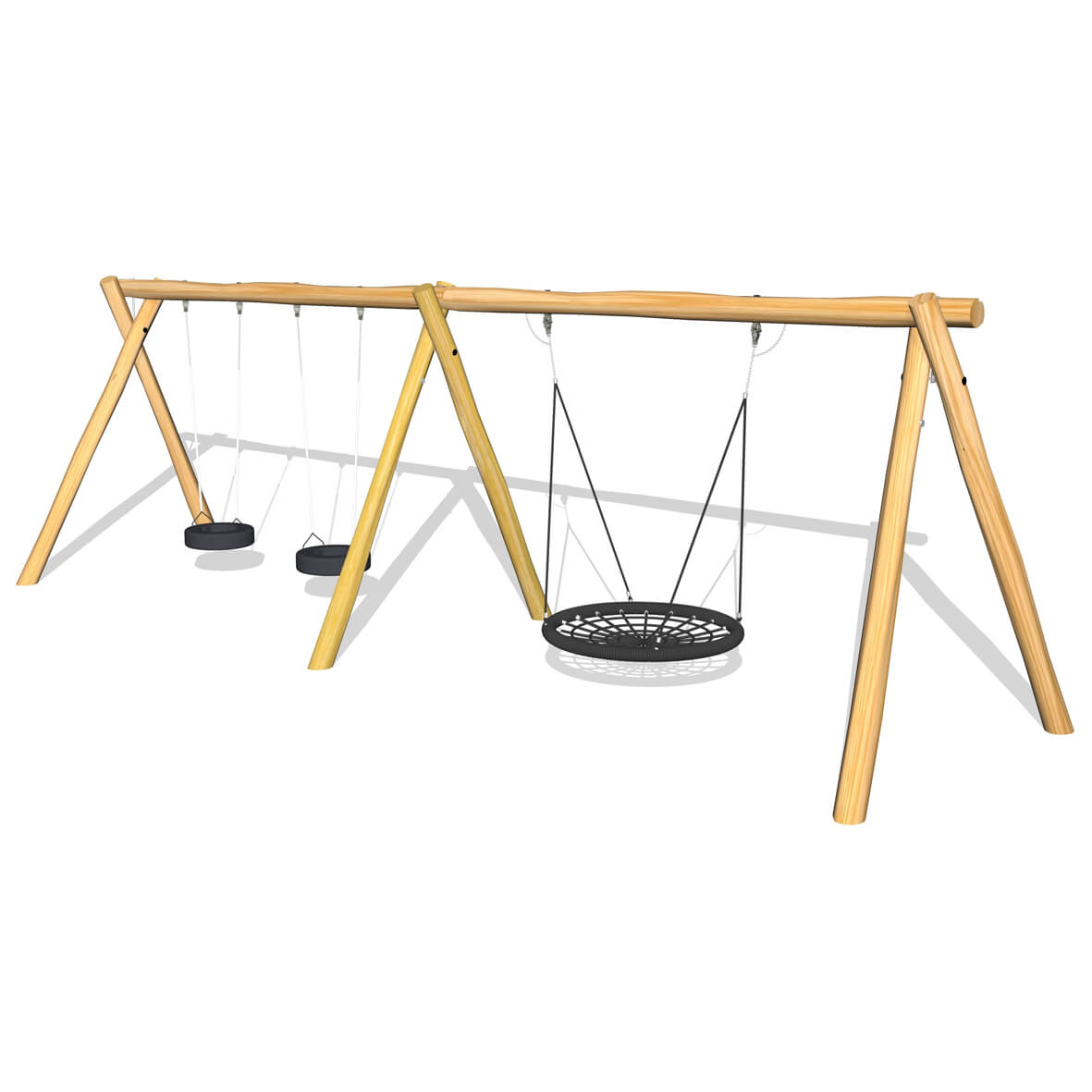 Gyngestativ med 3 gynger