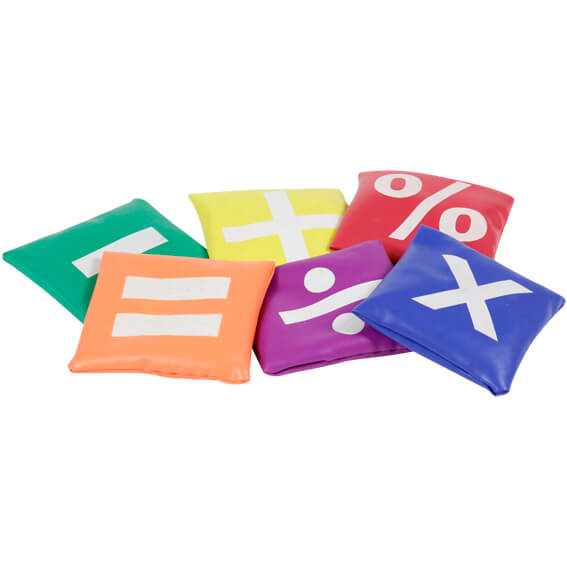 Ærteposer matematiske tegn 6 stk.