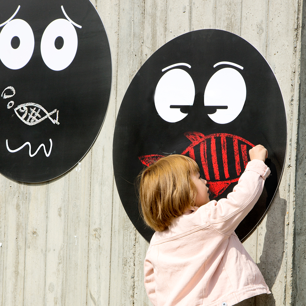 Udendørs kridttavlepakke med 5 humørfigurer