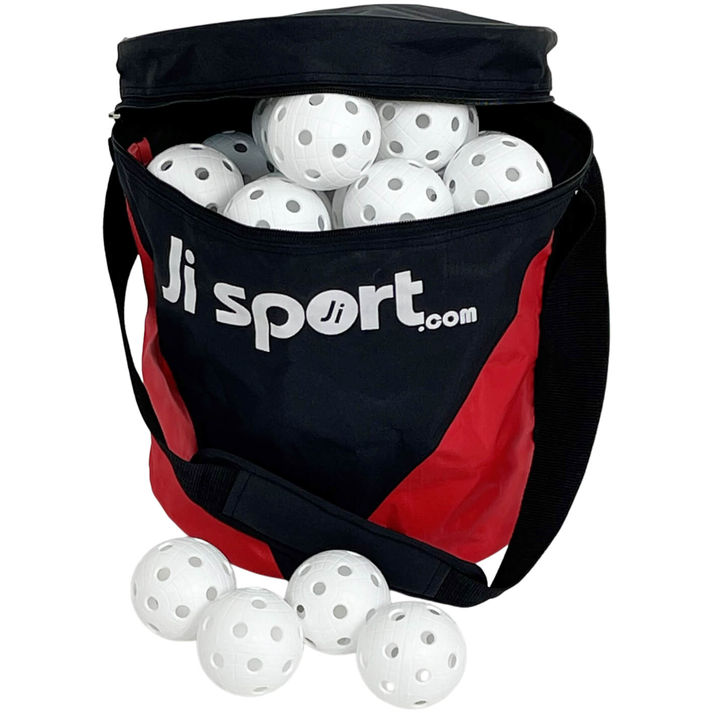 Taske med 25 floorball bolde