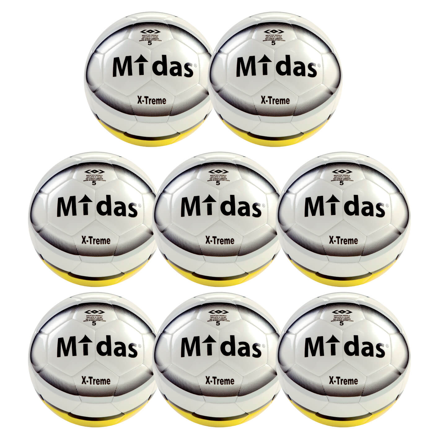Midas X-Treme fodboldpakke med 8 stk. 