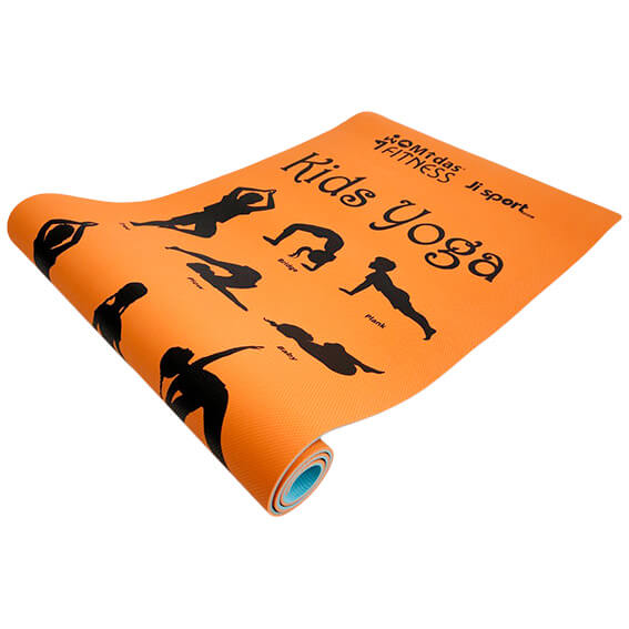 Barn yogamatta med övningar 