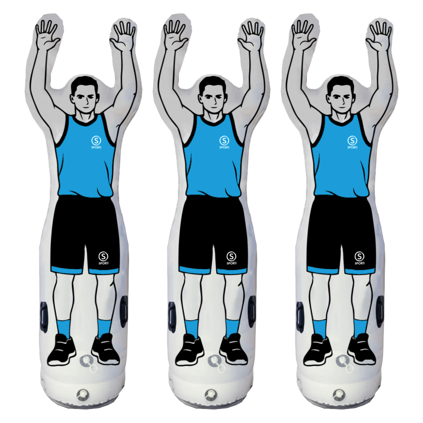 Uppblåsbar handbollsträningsfigur – paket