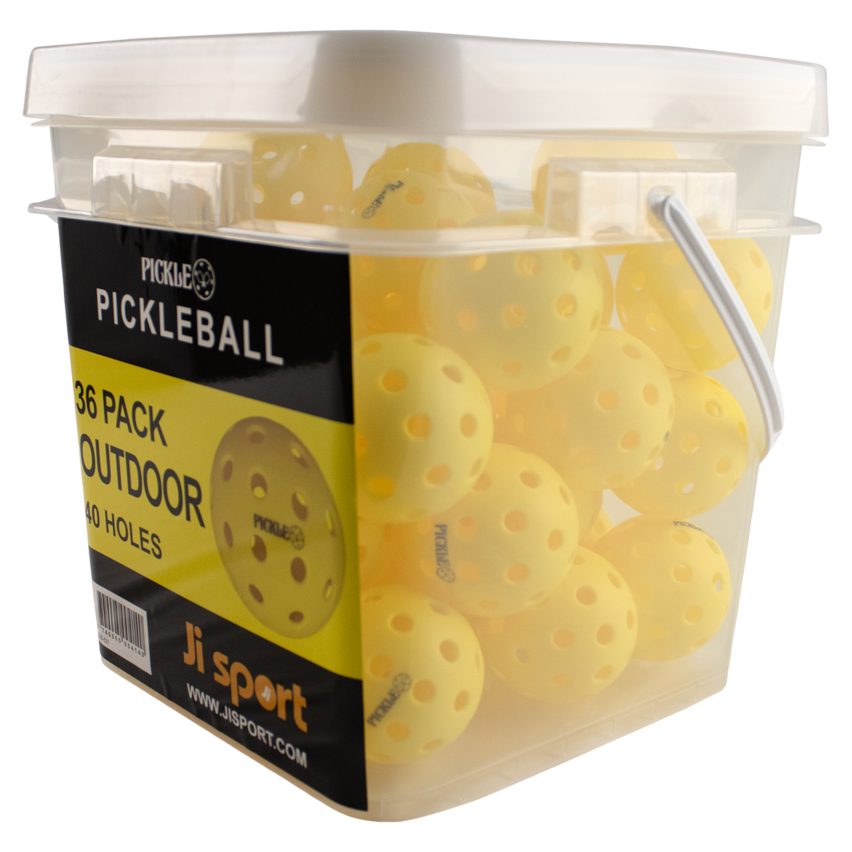 Udendørs pickleball bolde i spand med 36 stk. 