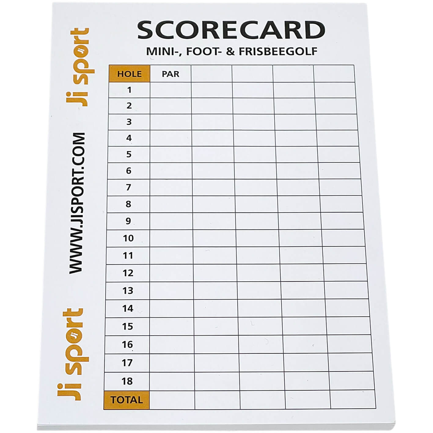 Scorekort til 18 baner