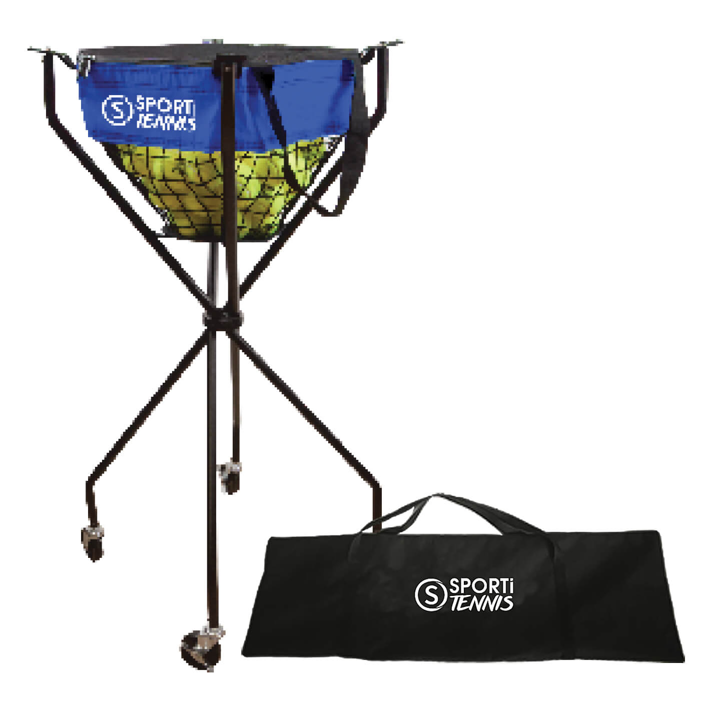 Vikbar tennisbollvagn