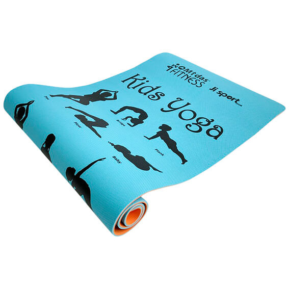 Børne yogamåtte med øvelser