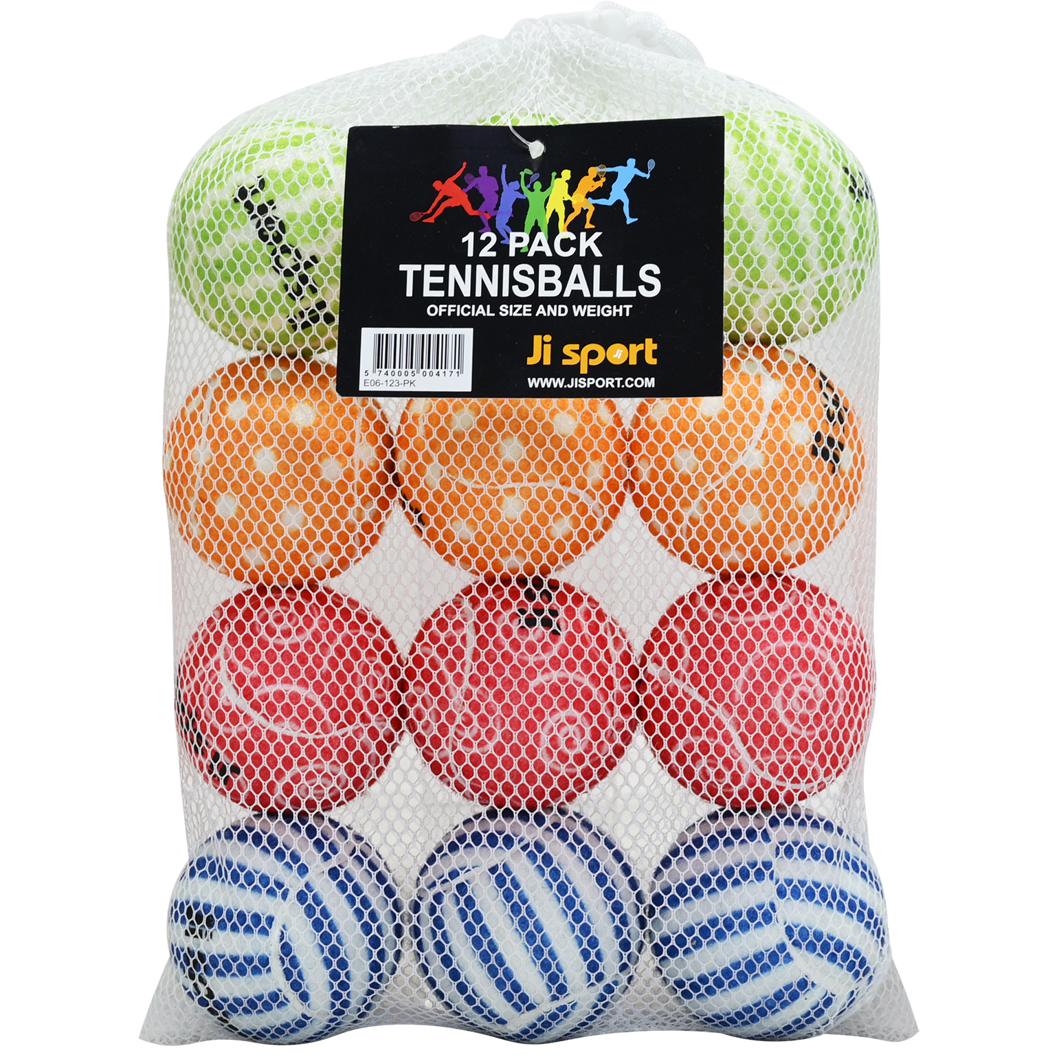 Tennisbolde med mønstre 12 stk