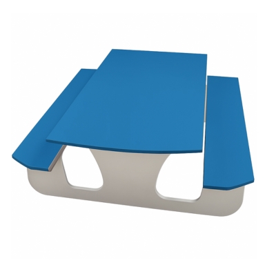 Vägghängt bord med bänk