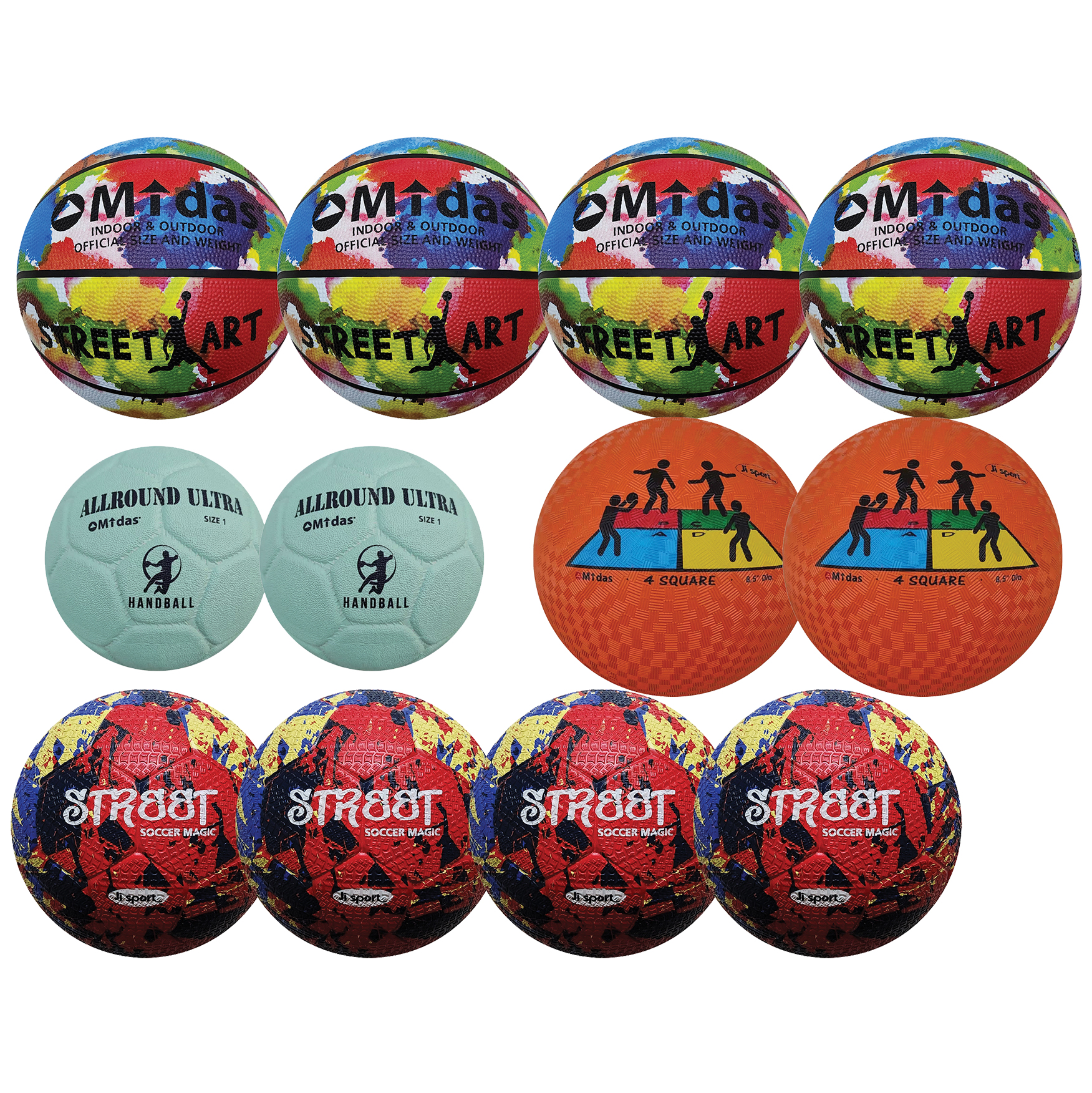 Skolgårdspaket - 12 bollar