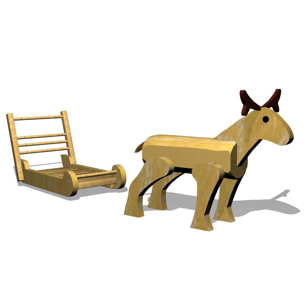 Robinia ren med slæde