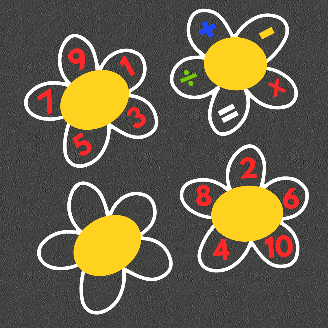 4 stk. Marguerit blomster