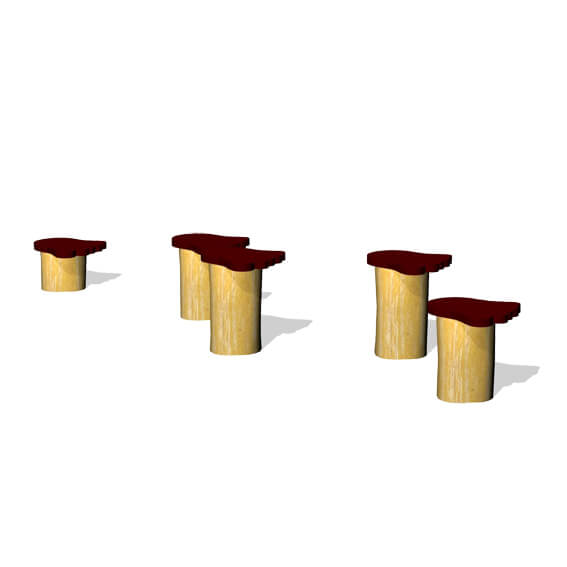 Hoppe stolper med 5 stk. bjørnefod