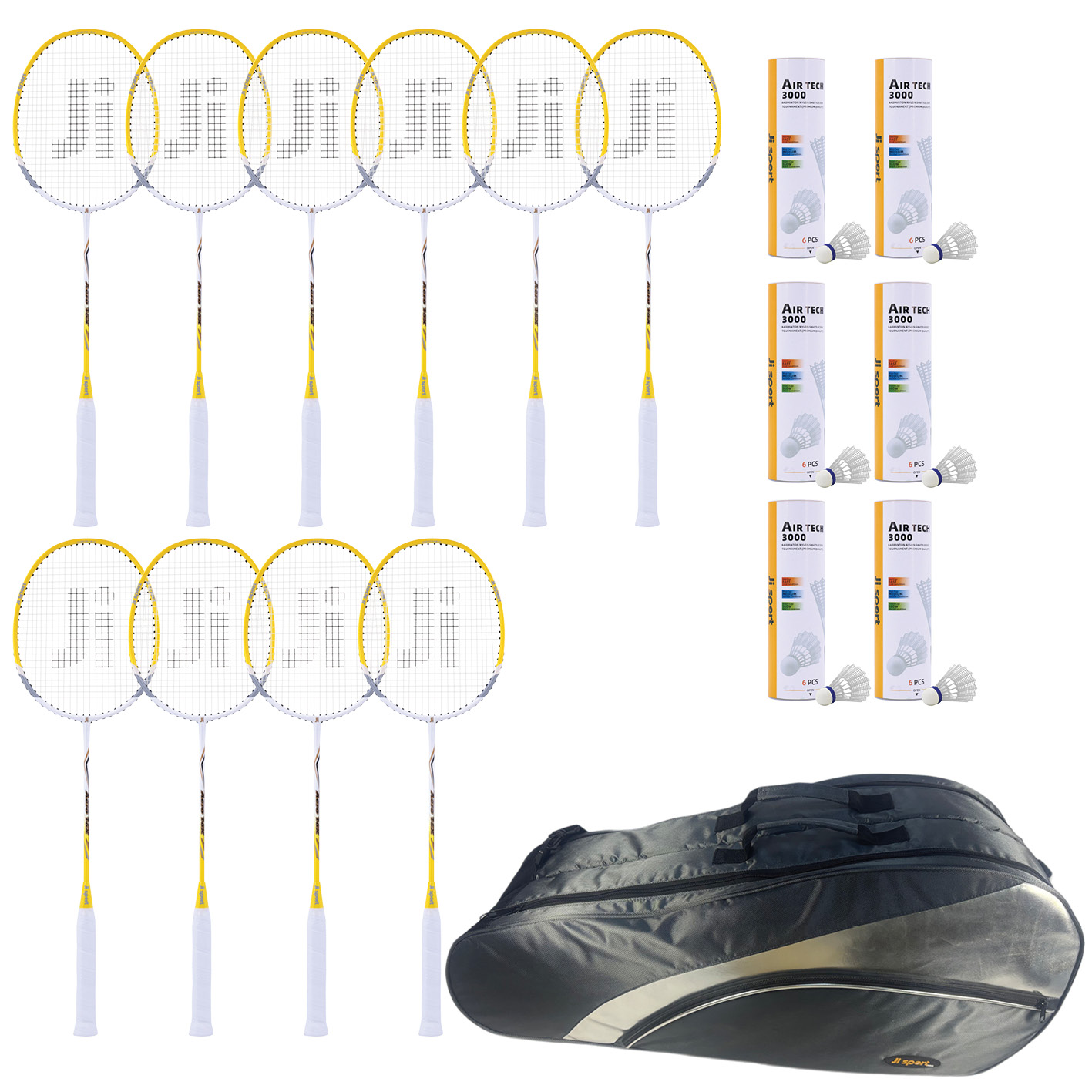 Aero 16X badmintonpaket med 10 racketar