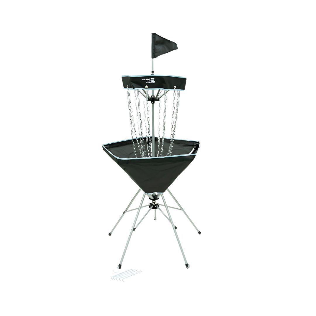 Disc golfpakke med foldbar stander
