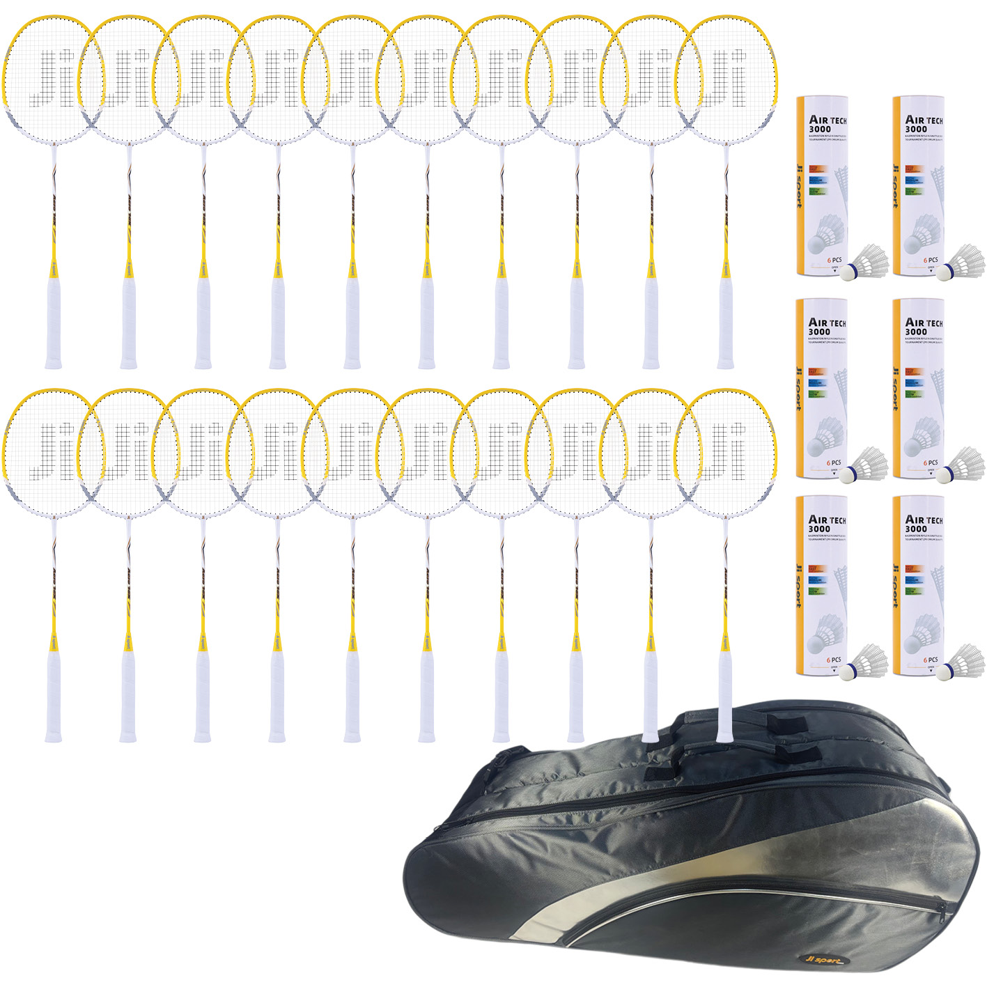 Aero 16X badmintonpaket med 20 racketar