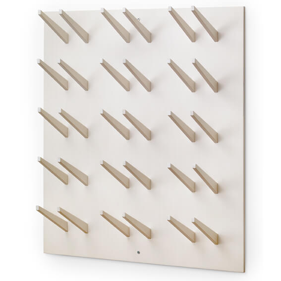 Støvlevegg til 15 par støvler