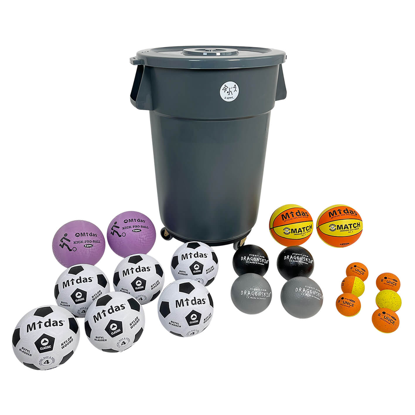 Skolgårdsvagn med 20 bollar