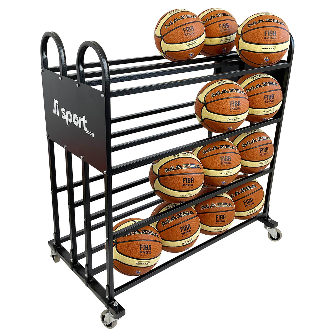 Ballrack med hjul til 32 bolde