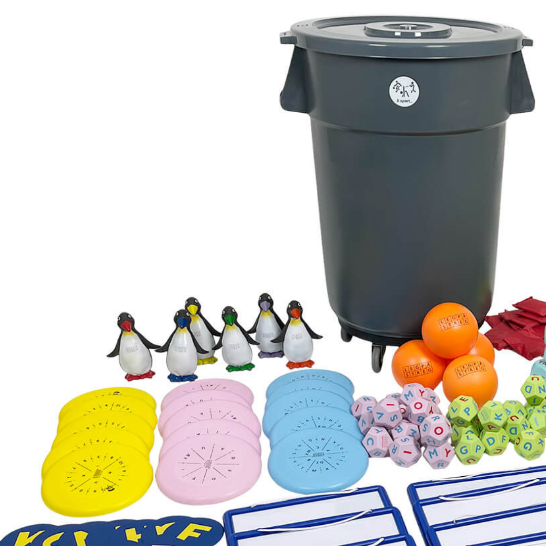 Leg på streg XL pakke med opbevaringsvogn