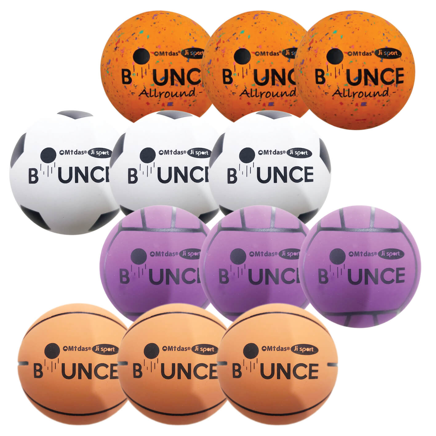 XL Bounceboll paket - 12 bollar