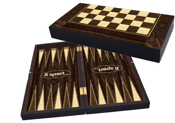 Backgammon valnöt stor