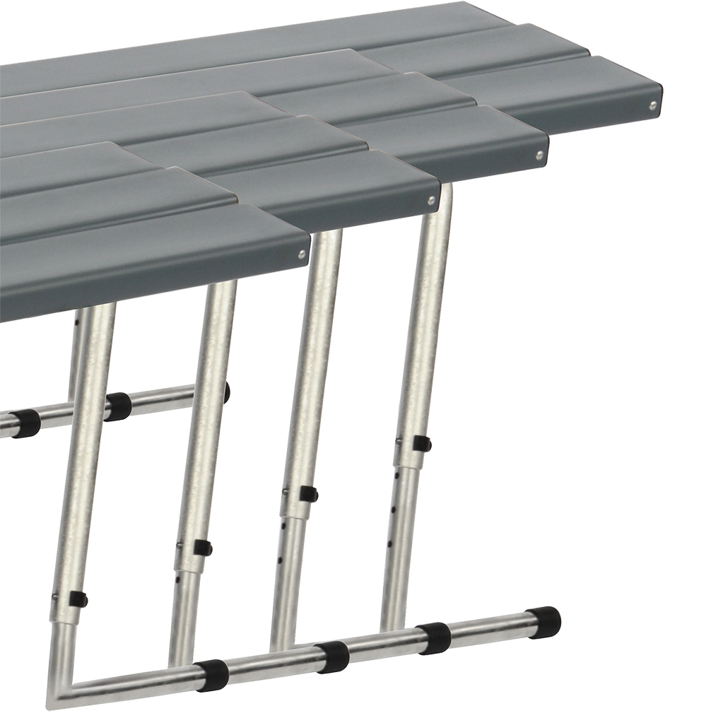 Höjdjusterbar stapelbar bänk