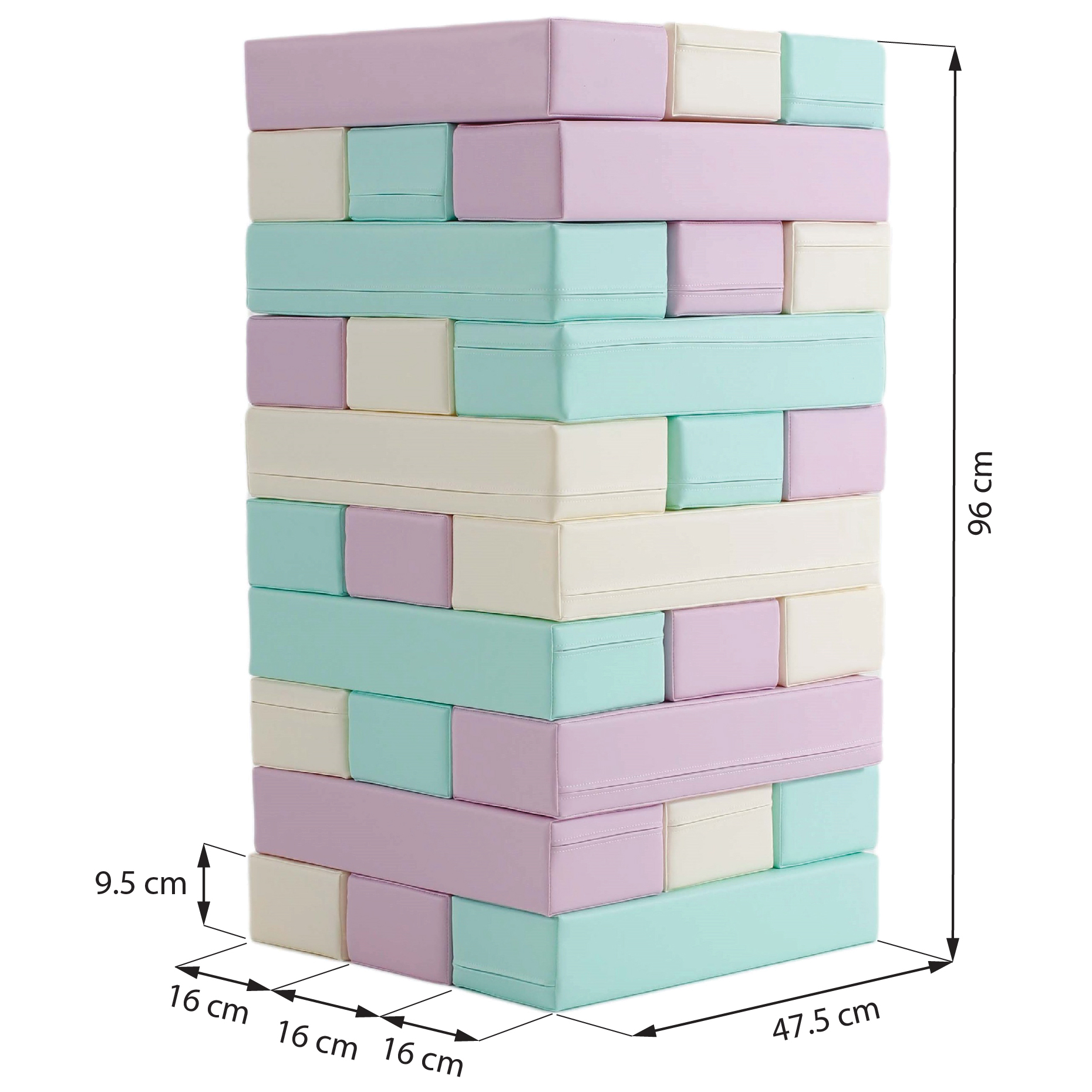Skumlekborg med 30 klossar