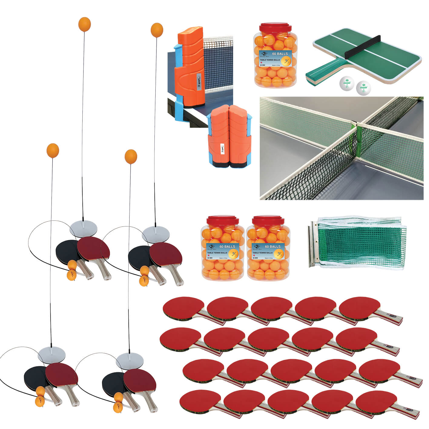 Unikt bordtennis träningspaket