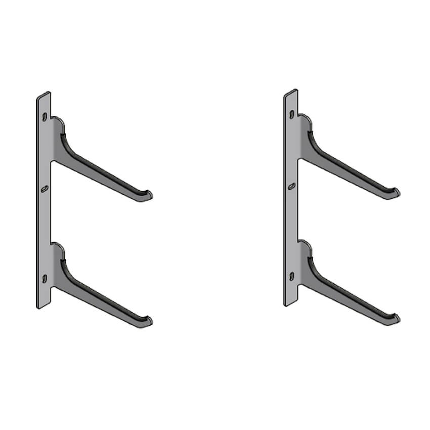 Väggupphäng till 2 set stolpar