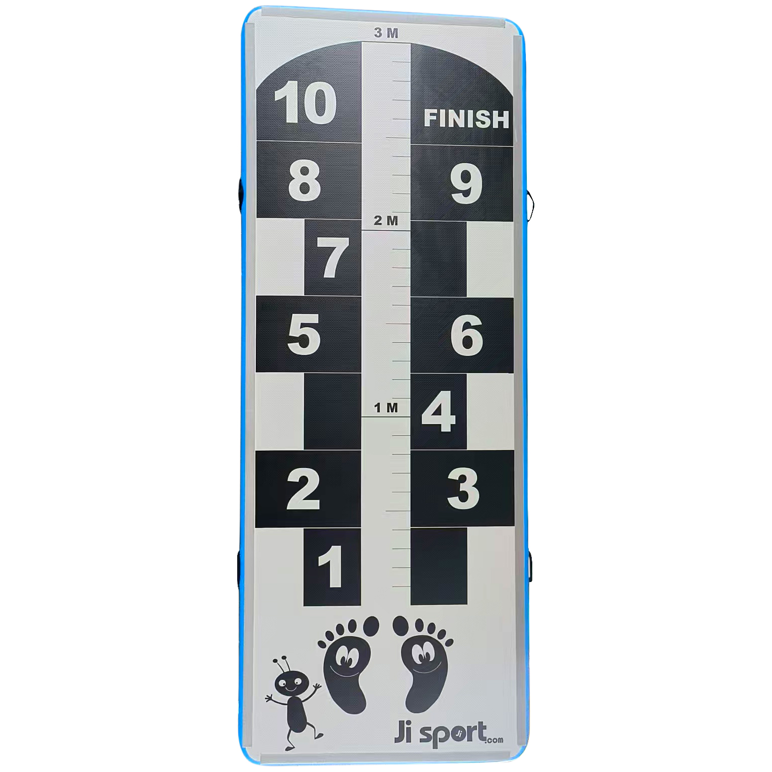 Airtrack med hinkerude og længdespring