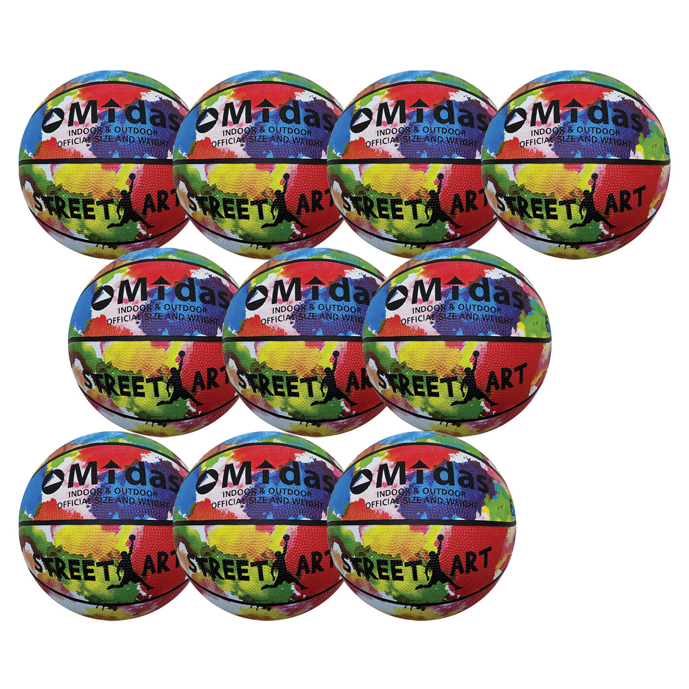 Street Art basketboll paket 10 st