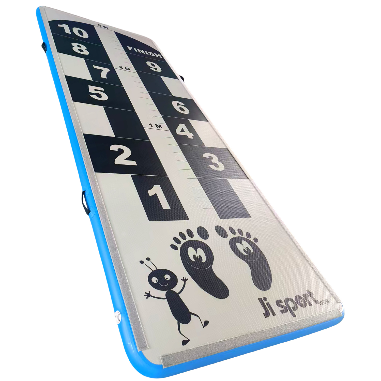 Airtrack med hinkerude og længdespring