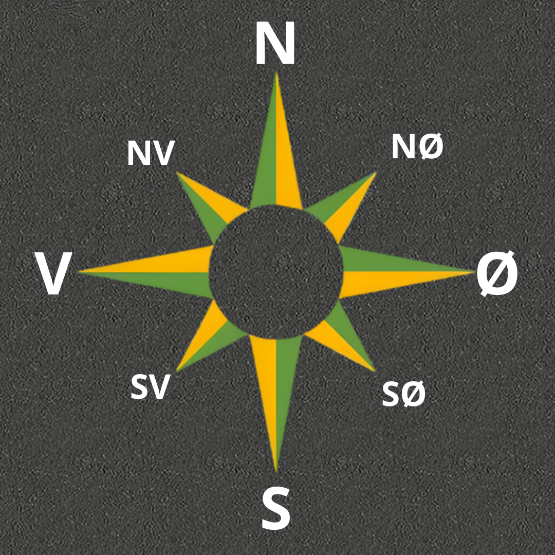 Stor utomhuskompass i termoplast