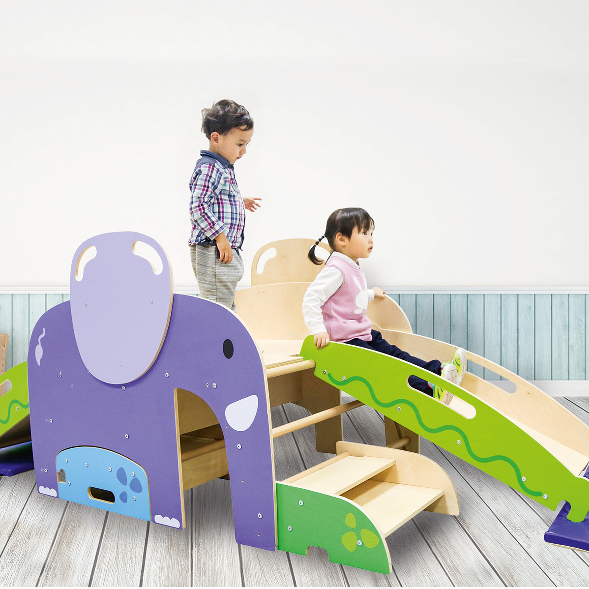 Elefant för motorisk lek inomhus